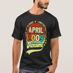 14 jaar Geweldige sinds april 2009 14e geboorte T-shirt