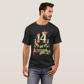 14 jaar Geweldige viering 14e verjaardag T-shirt (Voorkant volledig)