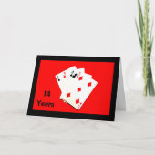 14 jaar is een grote deal! Jubileum-kaart Kaart (Voorkant)