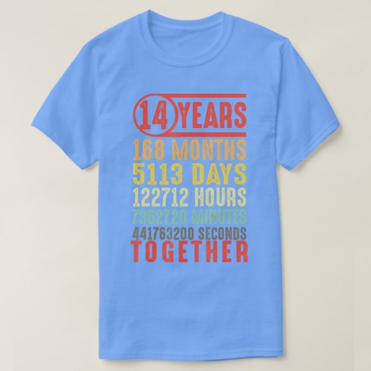 14 jaar Jubileum cadeaus voor haar T-shirt (Design voorkant)