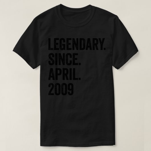 14 jaar Legendary sinds april 2009 14e verjaardag T-shirt (Design voorkant)
