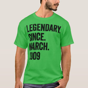 14 jaar Legendary sinds maart 2009 14e verjaardag T-shirt