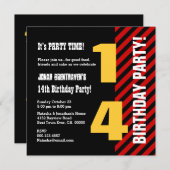 14 jaar of 10 jaar, moderne Stripes V14Z Kaart (Voorkant / Achterkant)