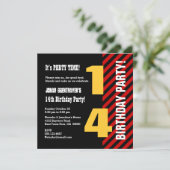 14 jaar of 10 jaar, moderne Stripes V14Z Kaart (Staand voorkant)