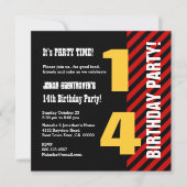 14 jaar of 10 jaar, moderne Stripes V14Z Kaart (Voorkant)