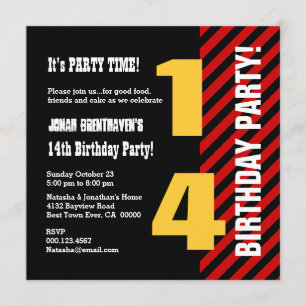 14 jaar of 10 jaar, moderne Stripes V14Z Kaart