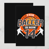 14 jaar oud Basketball Kind Gift Son Feestdagenkaart (Voorkant / Achterkant)