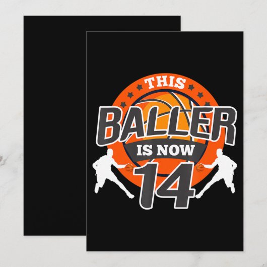 14 jaar oud Basketball Kind Gift Son Feestdagenkaart (Voorkant / Achterkant)