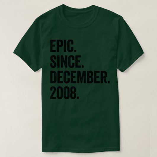 14 jaar oud december 2008 14e verjaardag t-shirt (Design voorkant)