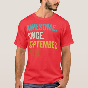 14 jaar oud Geweldige sinds september 2008 14e ver T-shirt