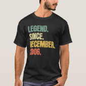 14 jaar oud jongens Shirt Gift Legend sinds decemb (Voorkant)