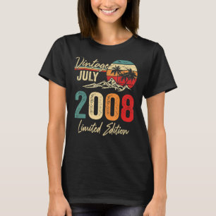 14 Jaar Oud Juli 2008 14e Verjaardag T-shirt