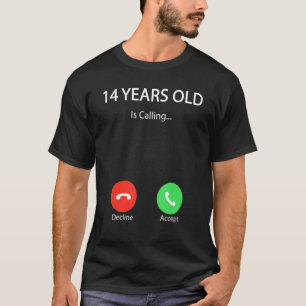 14 jaar oud noemt de 14de verjaardag t-shirt