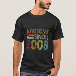 14 jaar oud Retro Geweldige 2008 Editon 14th Birth T-shirt