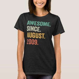 14 jaar oude 14e dag jongens Geweldige sinds 2 aug T-shirt