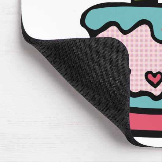 14 jaar oude Birthday Cake Muismat (Hoek)