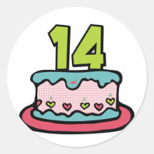 14 jaar oude Birthday Cake