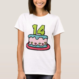 14 jaar oude Birthday Cake T-shirt