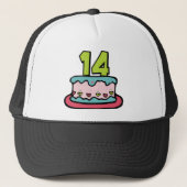 14 jaar oude Birthday Cake Trucker Pet (Voorkant)