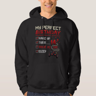 14 jaar oude gamer Gift Boy Teen 14th Perfect Birt Hoodie