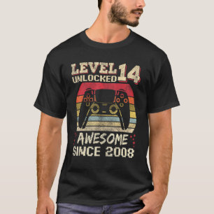 14 jaar oude gamer jongen op 14 dagen niet-vergren t-shirt