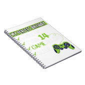 14 jaar oude gamer op de 14e plaats voor perfecte  notitieboek (Rechterzijde)