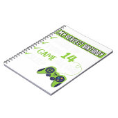 14 jaar oude gamer op de 14e plaats voor perfecte  notitieboek (Linkerzijde)