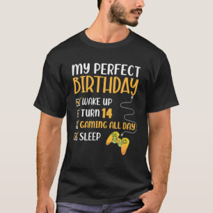 14 jaar oude gamingwedstrijd 14e jongetje meisje t-shirt