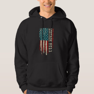 14 jaar oude geschenken Vintage 2011 14e verjaarda Hoodie