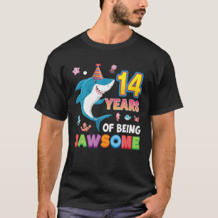 14 jaar oude Geweldige haai 14th B T-shirt