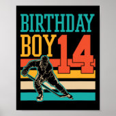 14 jaar oude ijshockey naar de 14e verjaardag poster (Voorkant)
