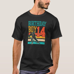 14 jaar oude ijshockey naar de 14e verjaardag t-shirt