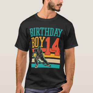 14 jaar oude ijshockey naar de 14e verjaardag t-shirt