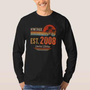 14 jaar oude Vintage 2008 14e verjaardag T-shirt