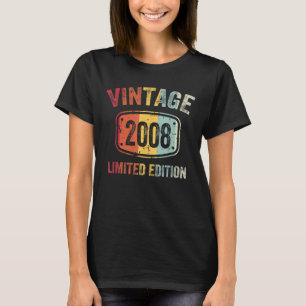 14 jaar oude Vintage 2008 14e verjaardag T-shirt