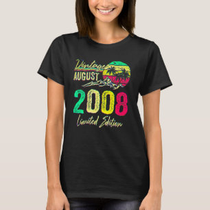 14 jaar oude vintage augustus 2008 14e verjaardag t-shirt