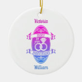 14 jaar traditioneel ivoorjaar 14e trouwdag keramisch ornament (Voorkant)