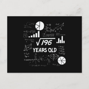 14 Jaar Verjaardag Geeky Wiskunde 14e verjaardag C Briefkaart