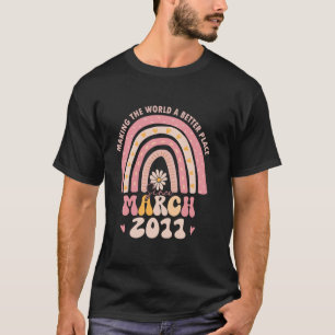 14 jaar worden Retro maart 2011 14e verjaardag voo T-shirt