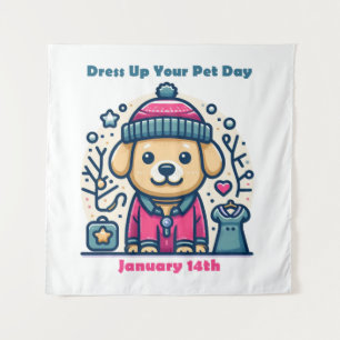 14 jan - Dress Up Your Pet Day Wandkleed