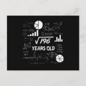 14-jarige verjaardag nerdige wiskunde cadeau voor  briefkaart (Voorkant)