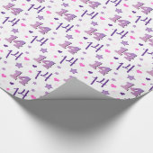 14-jarige verjaardag Veertien Meisjes Tiener Cadeaupapier (Hoek)