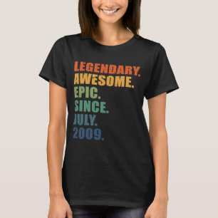 14 juli 2009 jongens meisjes 14 jaar oud t-shirt
