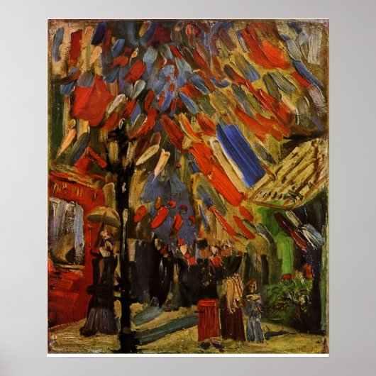 14 juli 2010 in Parijs door Vincent van Gogh Poster (Voorkant)