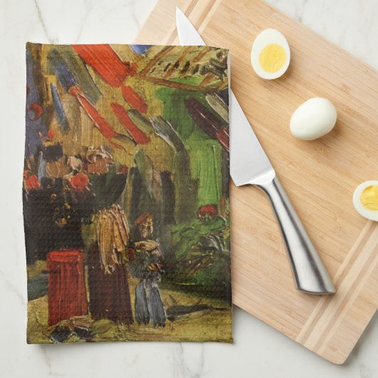 14 juli 2010 in Parijs door Vincent van Gogh Theedoek (Quarter Fold)