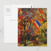 14 juli in Parijs Van Gogh Fine Art Briefkaart (Voorkant / Achterkant)
