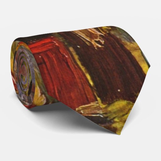 14 juli in Parijs Van Gogh Fine Art Stropdas (Opgerold)