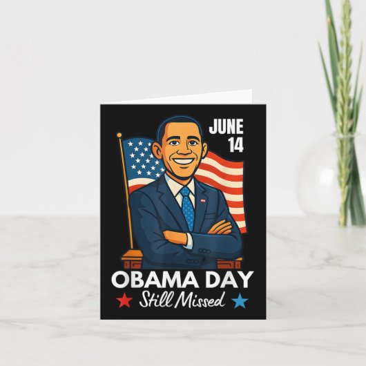 14 juni Dag van Obama Kaart (Voorkant)