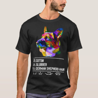 14 Katoenen Kwijl Duitse Herdershaar T-shirt