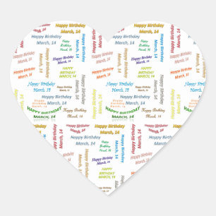 14 maart, 14e verjaardag Sticker